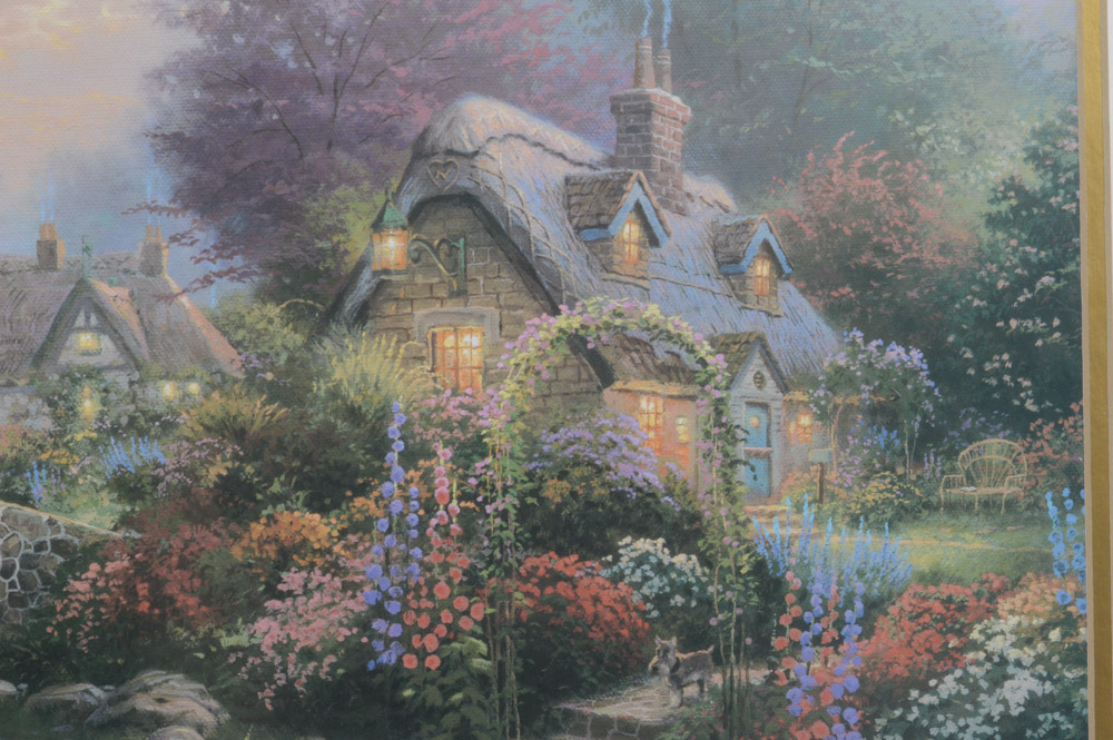 Thomas Kinkade Limited Edition Offset Lithograph "Lamplight Bridge"