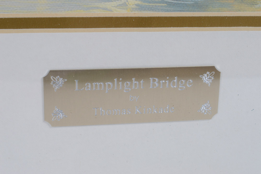 Thomas Kinkade Limited Edition Offset Lithograph "Lamplight Bridge"