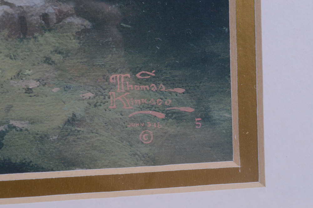 Thomas Kinkade Limited Edition Offset Lithograph "Lamplight Bridge"