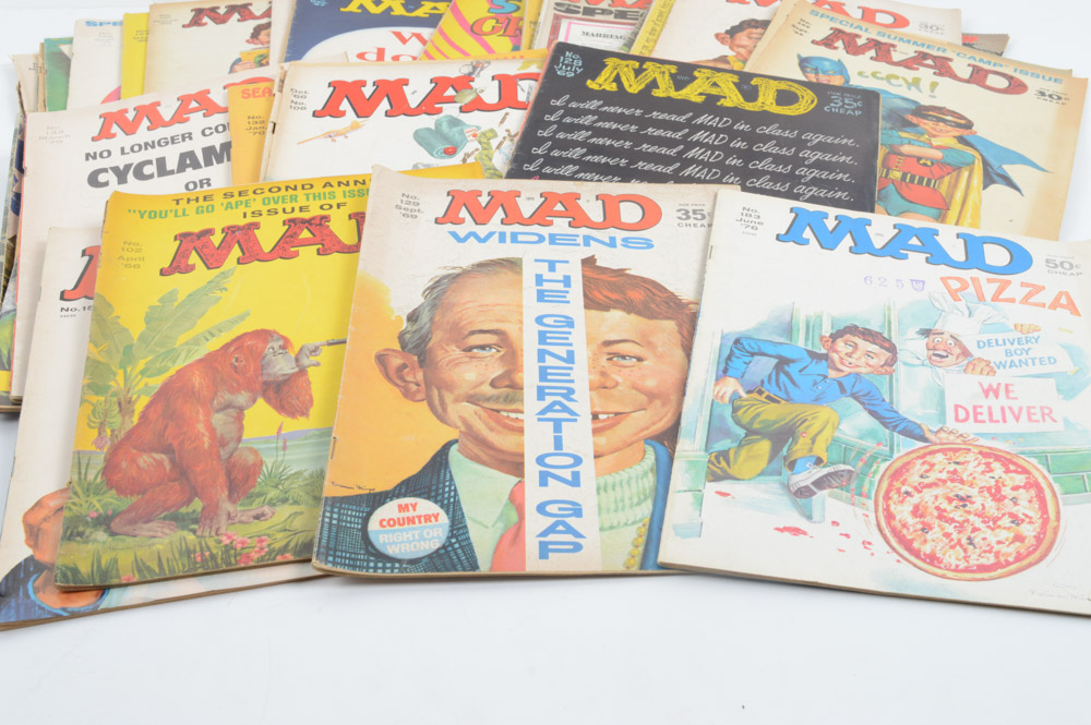 Collection of Vintage "Mad" Magazines