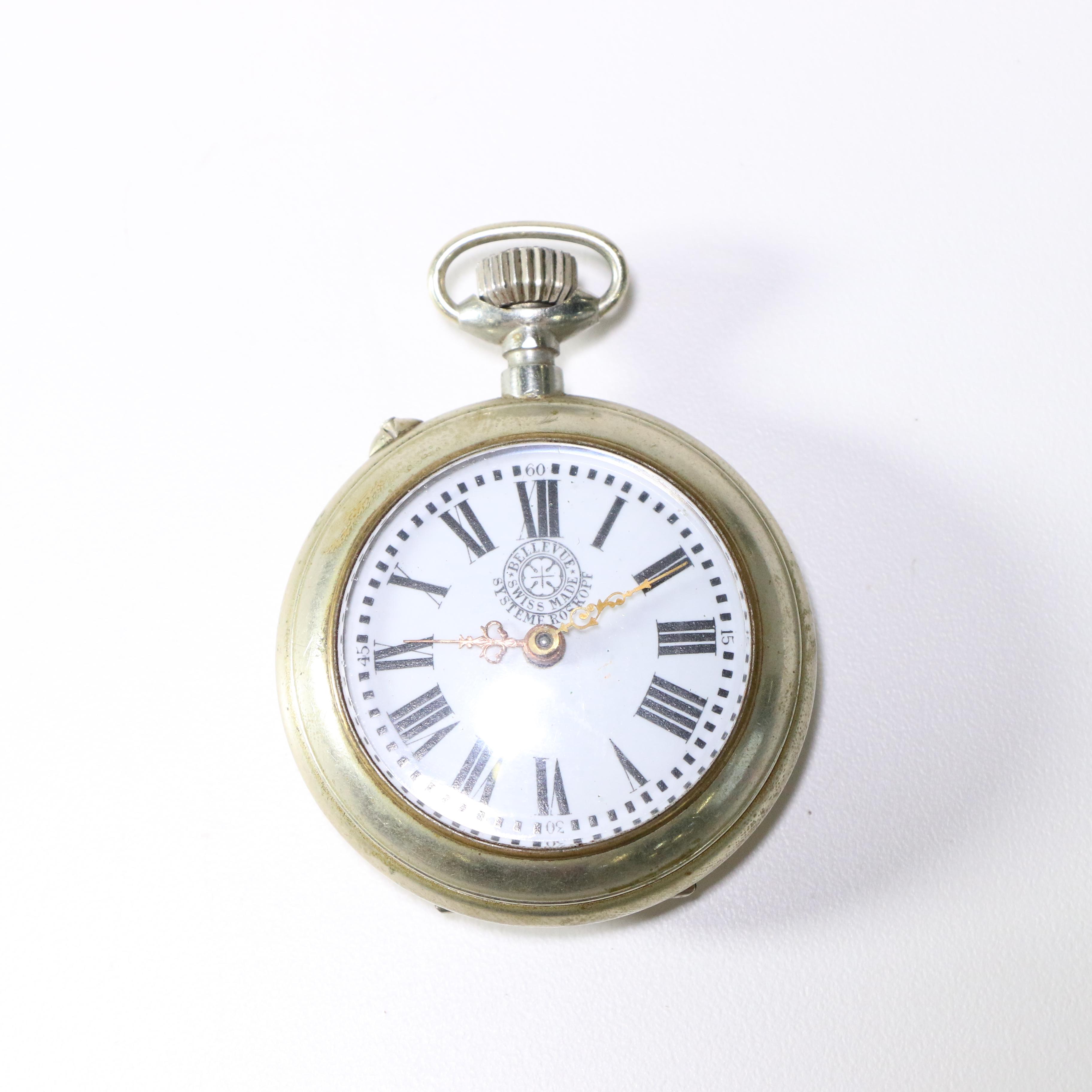 Bellevue Nickel Pocket Watch