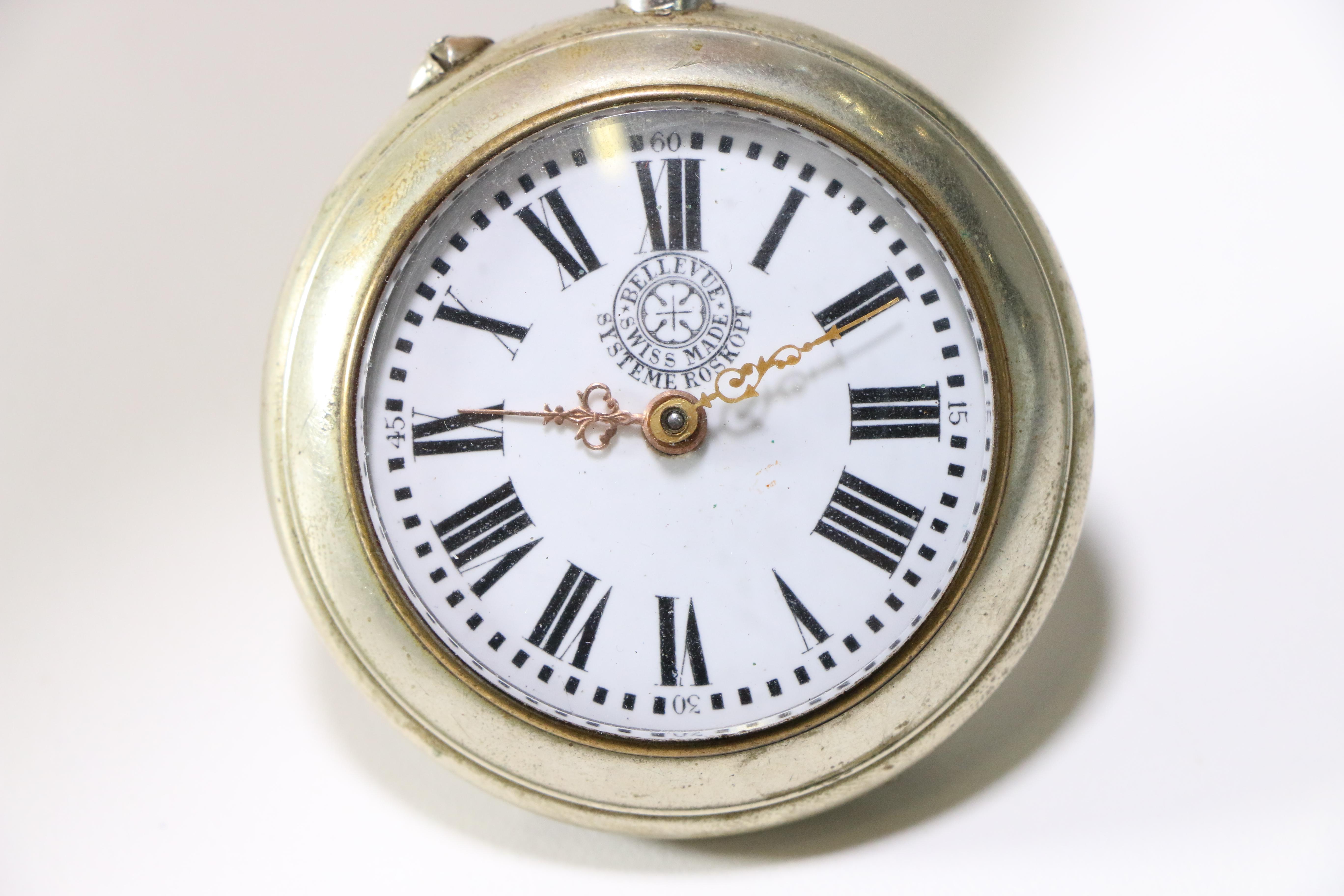 Bellevue Nickel Pocket Watch