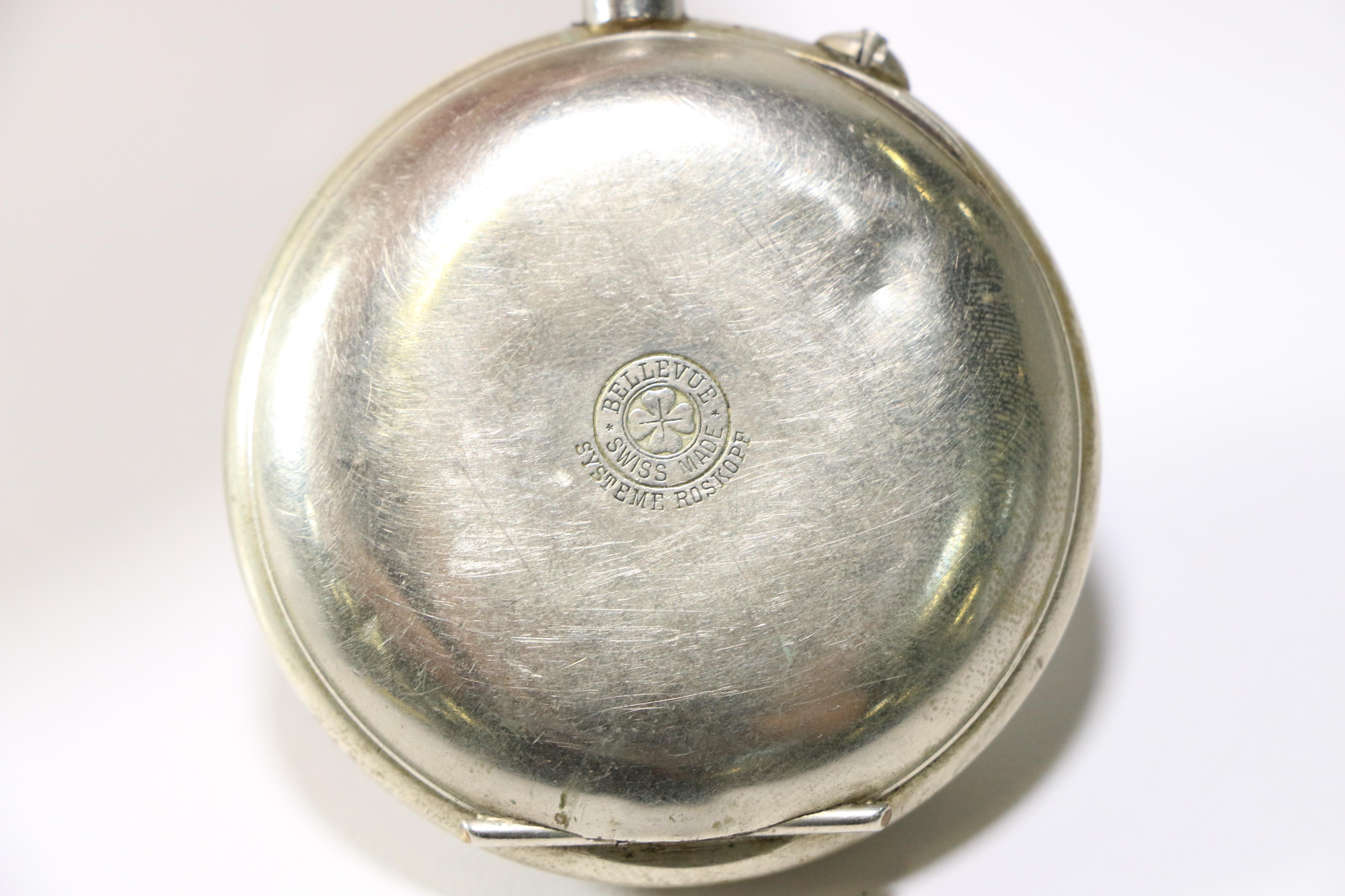 Bellevue Nickel Pocket Watch