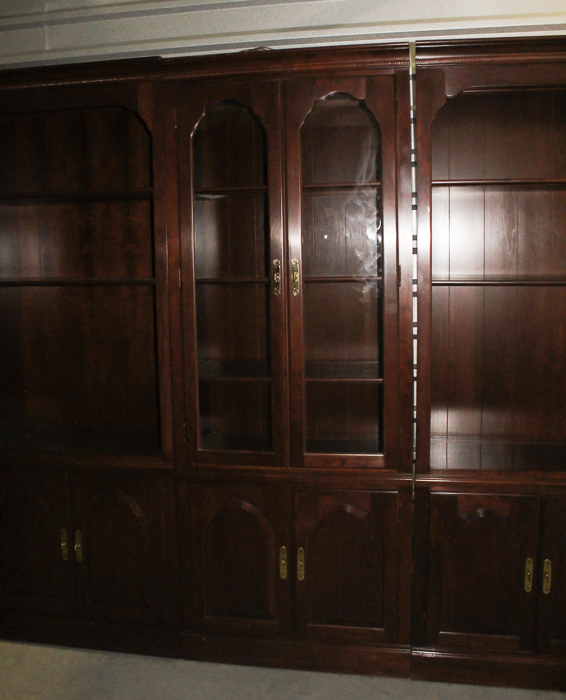 Knob Creek Six-Piece Library Wall With Cabinets