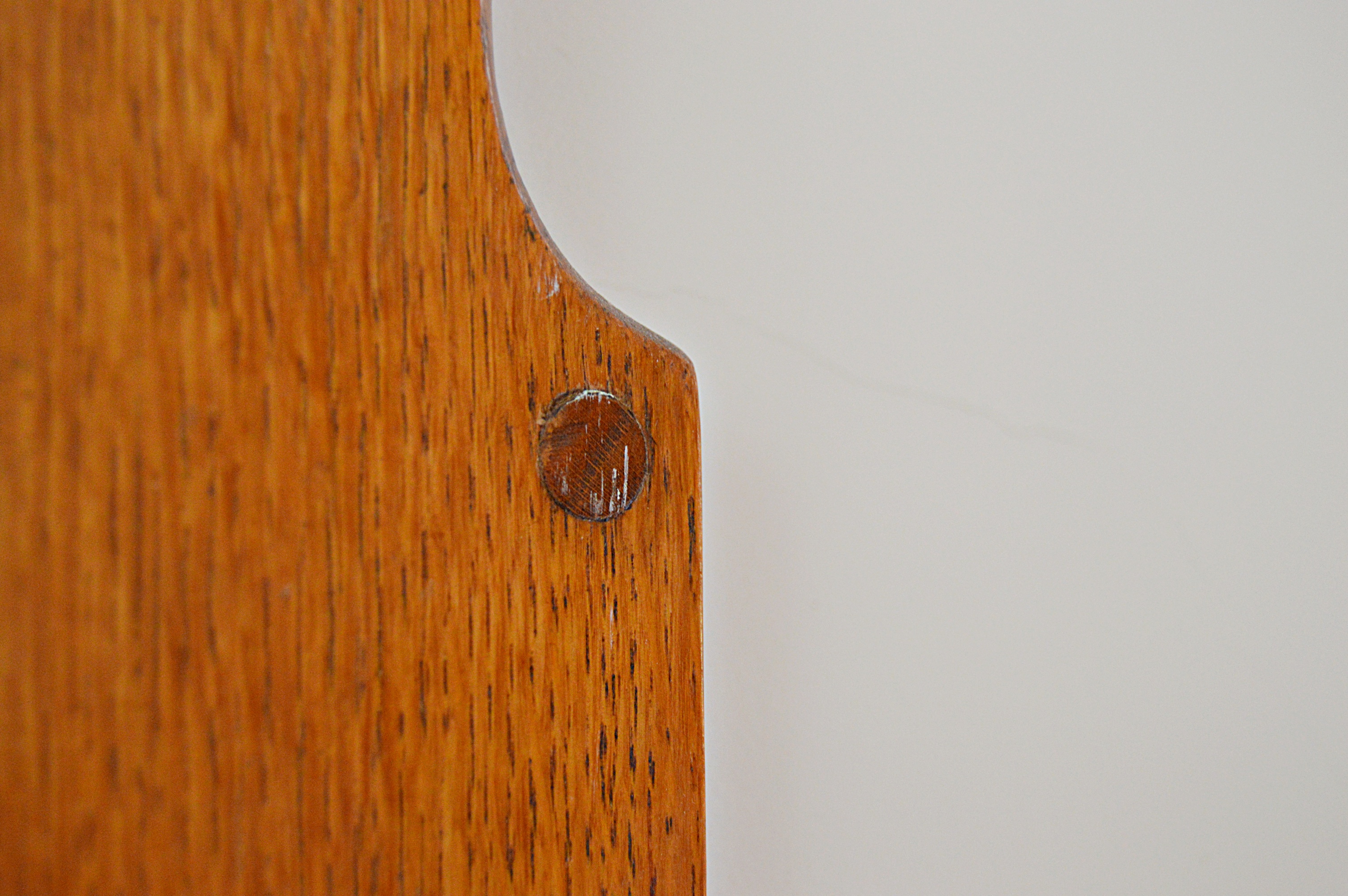 Gothic Victorian Chestnut Cabinet and Wall Mirror