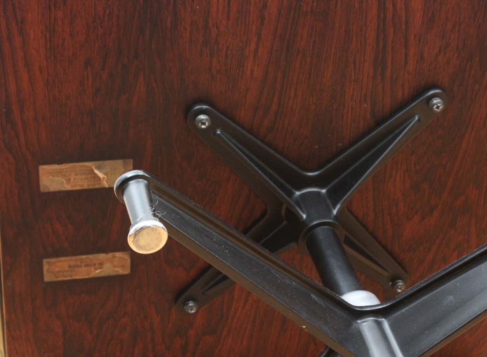 Rare 1956 Rosewood Eames Lounge Chair with Later Ottoman