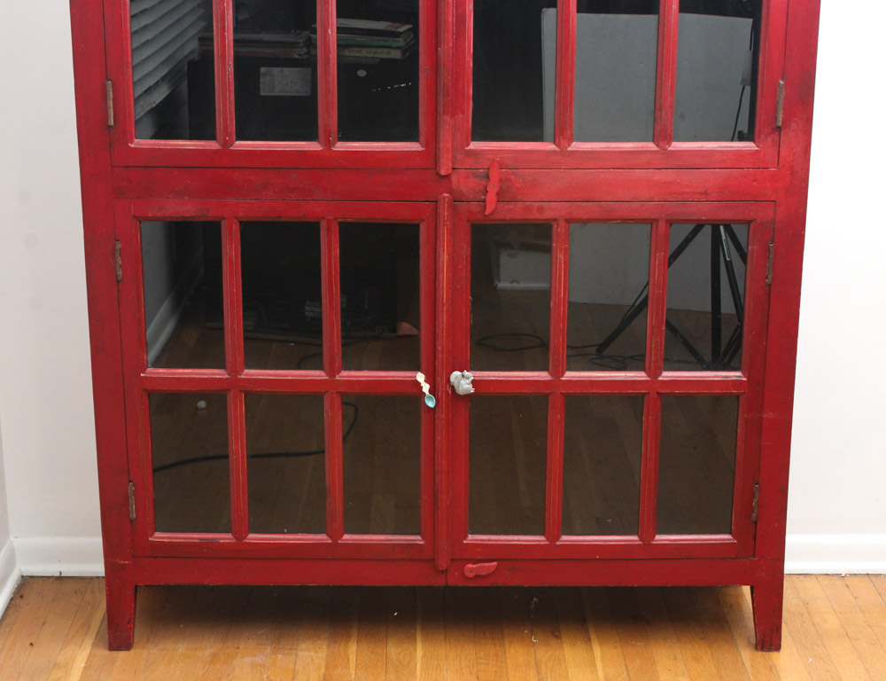 "Rojo" Red Tall Cabinet by Crate & Barrel