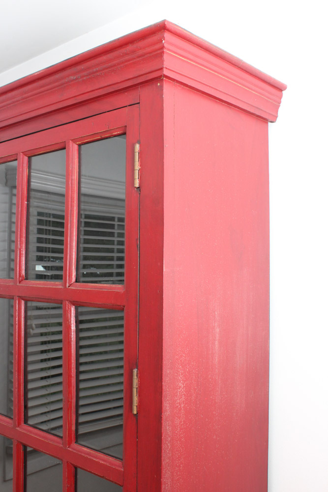 "Rojo" Red Tall Cabinet by Crate & Barrel