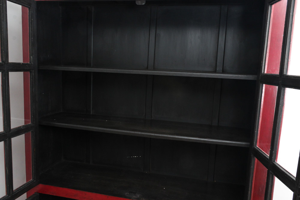 "Rojo" Red Tall Cabinet by Crate & Barrel