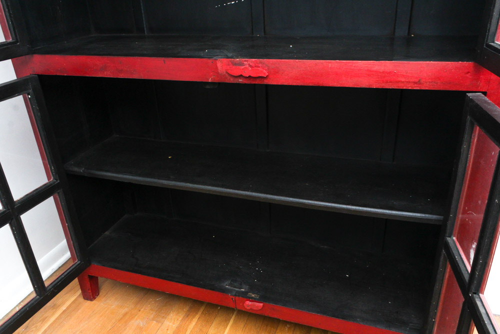 "Rojo" Red Tall Cabinet by Crate & Barrel