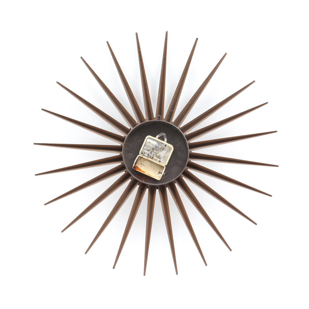 Mid Century Modern Elgin Starburst Wall Clock