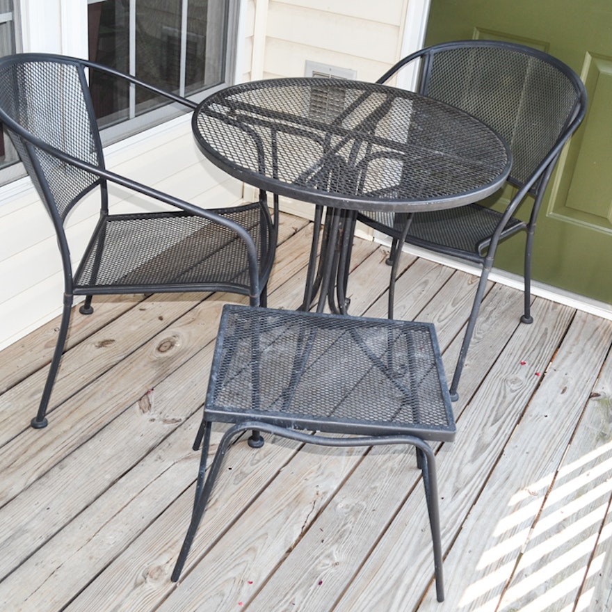 Patio Seating for Two with Table, Chairs, and Side Table