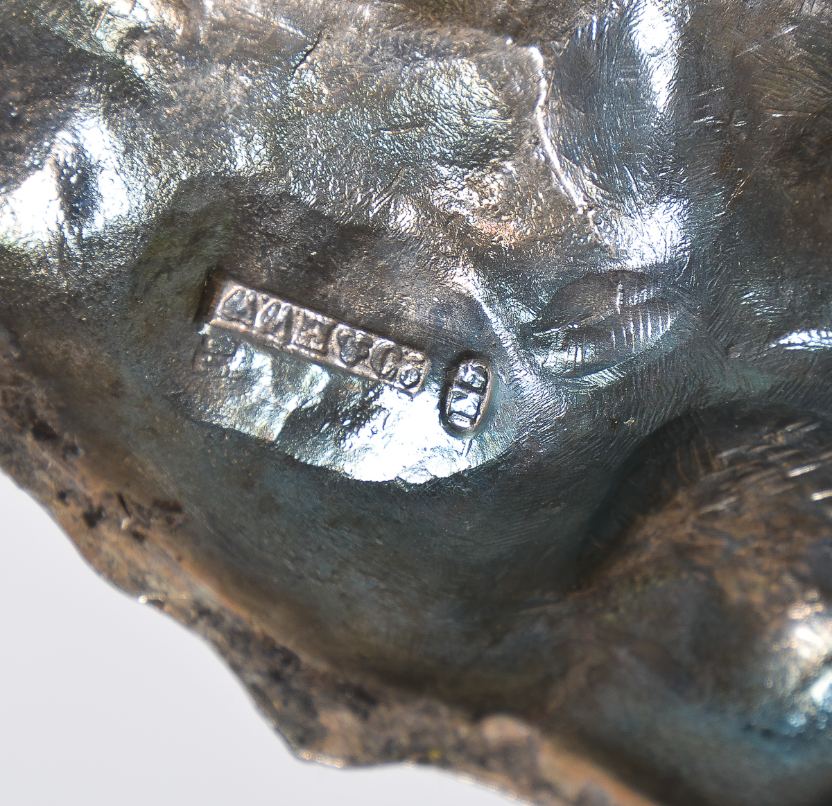 Antique English Crystal Compote with Camel Motif