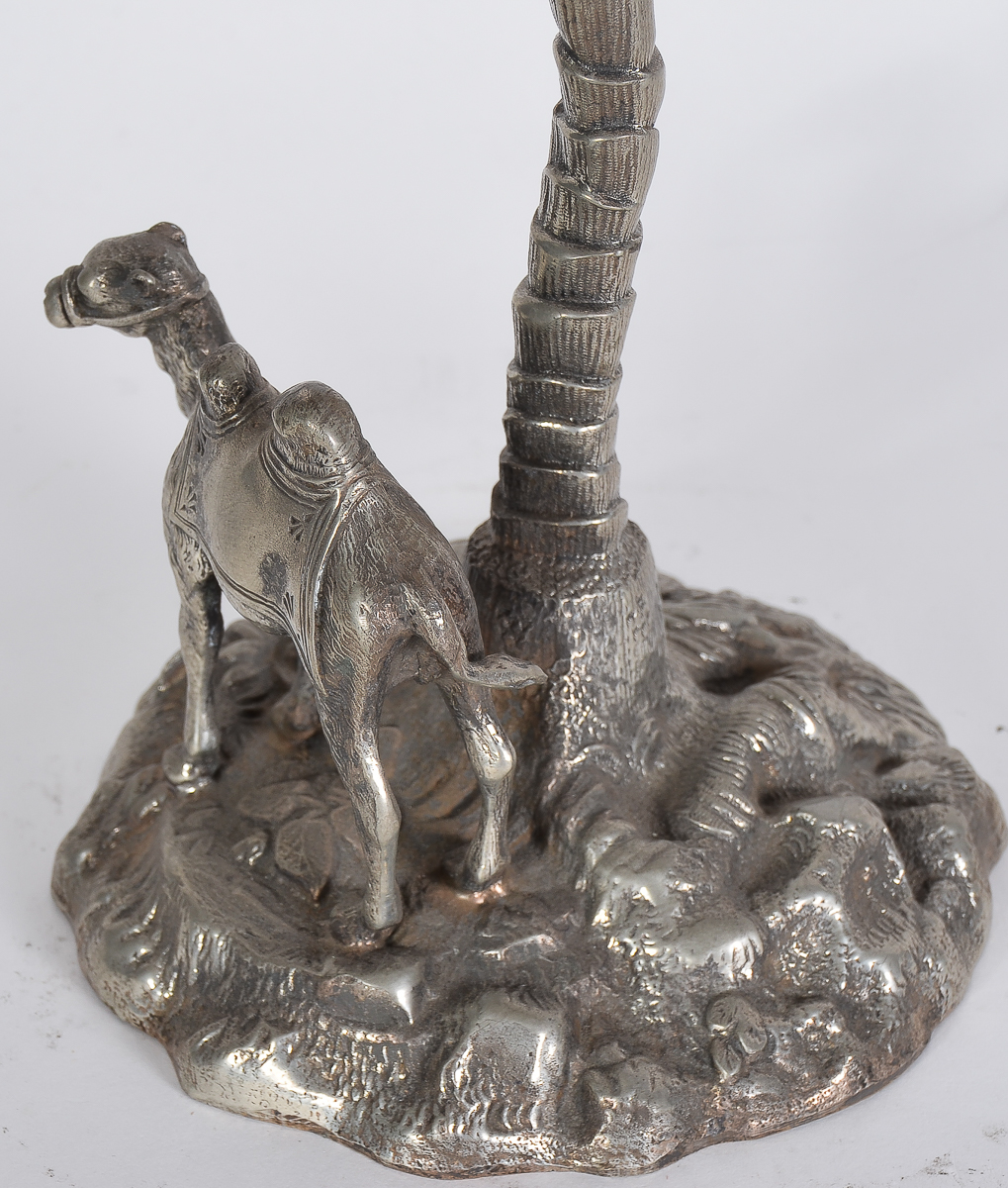 Antique English Crystal Compote with Camel Motif