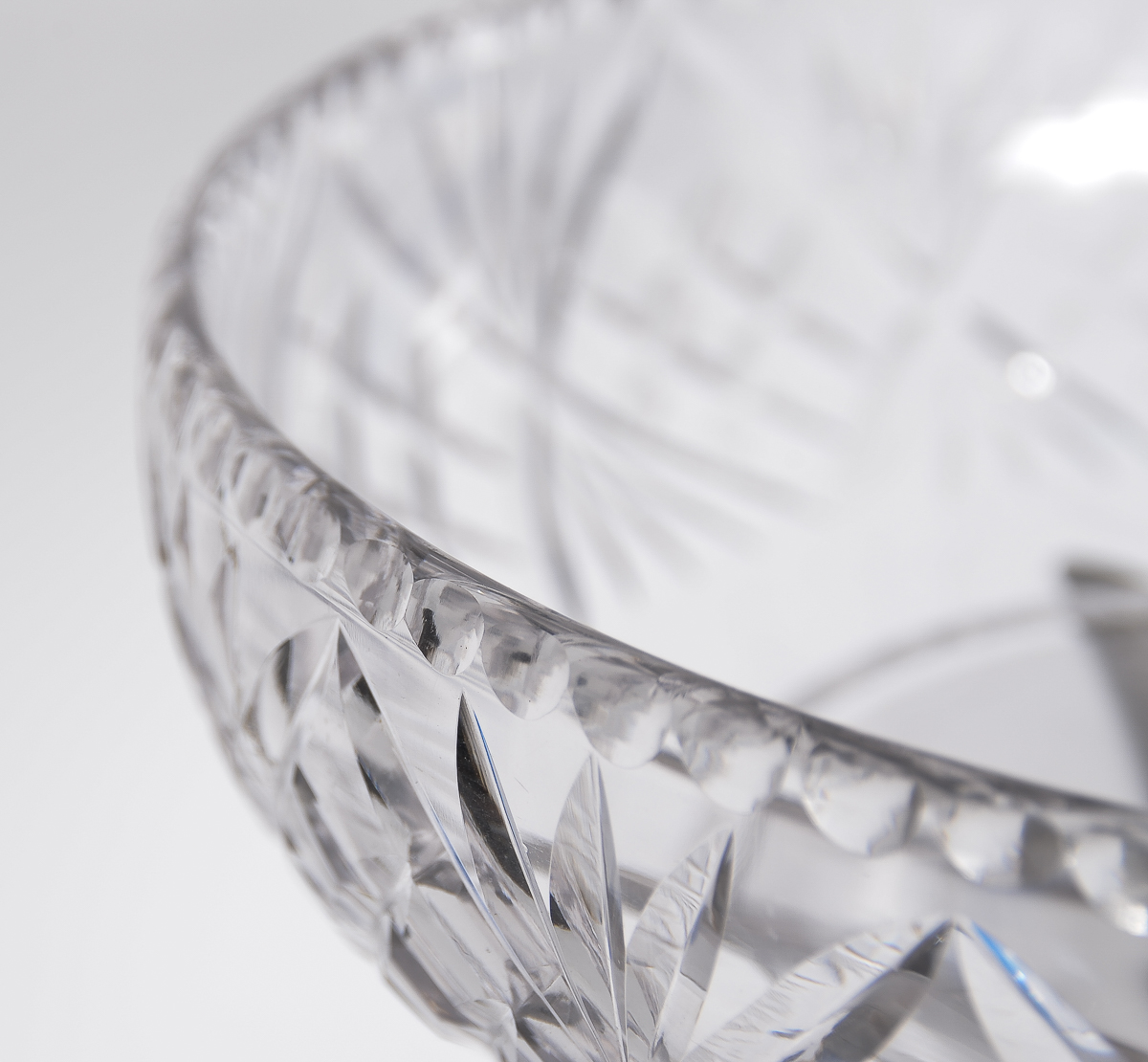 Antique English Crystal Compote with Camel Motif