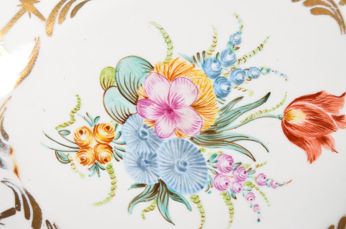 Antique French Hand-Painted Porcelain Bowl