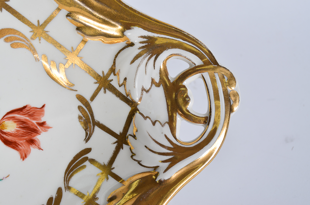 Antique French Hand-Painted Porcelain Bowl