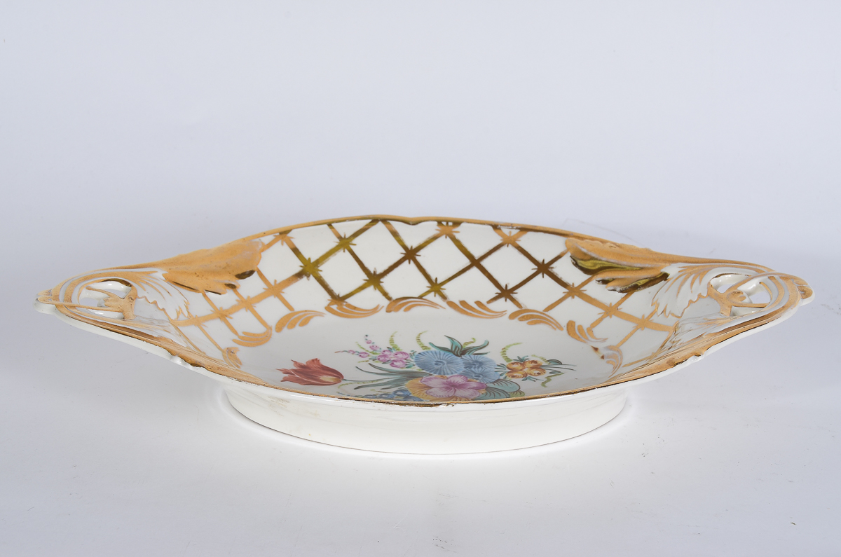 Antique French Hand-Painted Porcelain Bowl