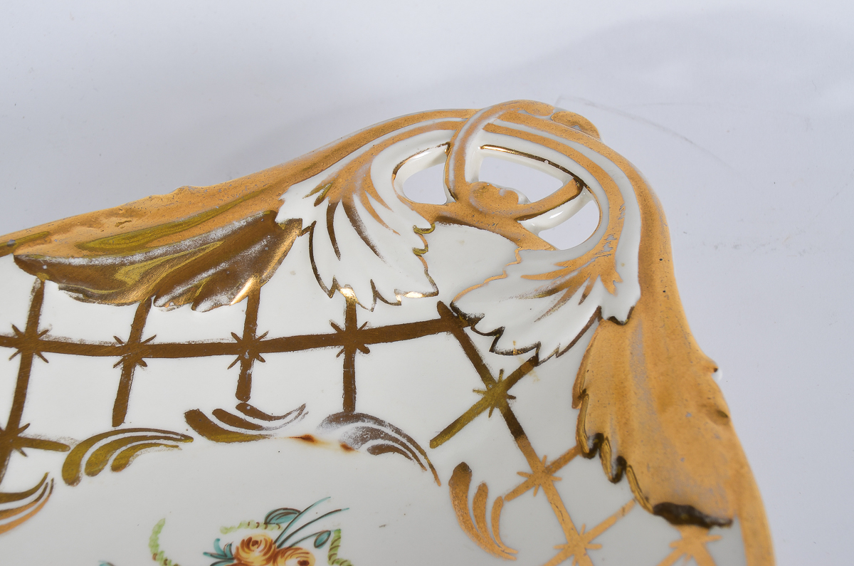 Antique French Hand-Painted Porcelain Bowl