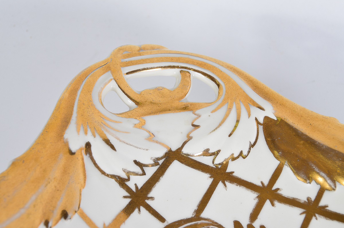 Antique French Hand-Painted Porcelain Bowl