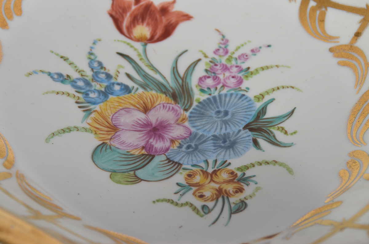 Antique French Hand-Painted Porcelain Bowl