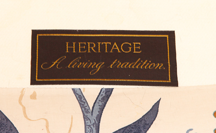 Floral Upholstered Wingback Chair by Heritage