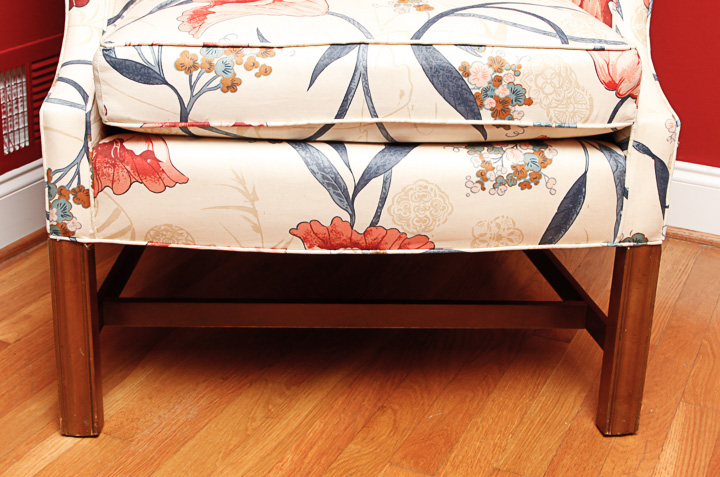 Floral Upholstered Wingback Chair by Heritage