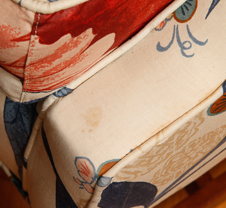 Floral Upholstered Wingback Chair by Heritage