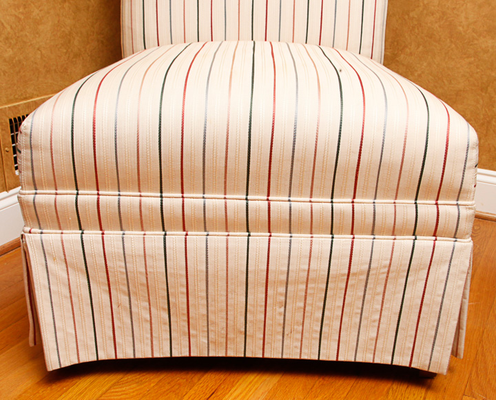 Pin-Striped Side Chair by Heritage
