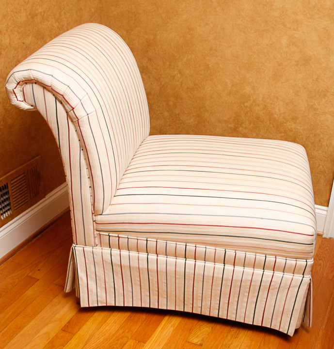 Pin-Striped Side Chair by Heritage