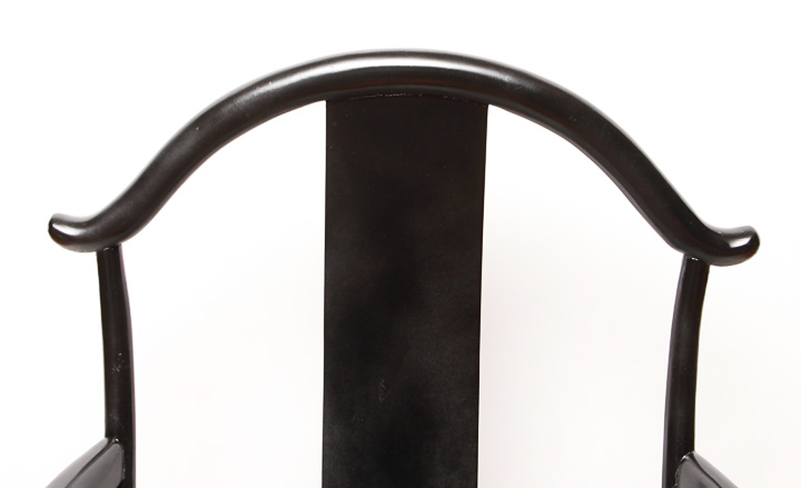 Black Wooden Cane Seat Chair with Pillows