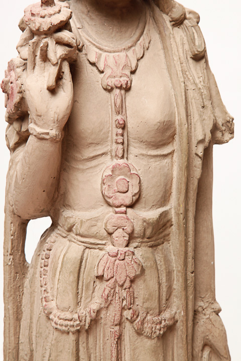 Chinese Style Plaster Statuette of a Bodhisattva