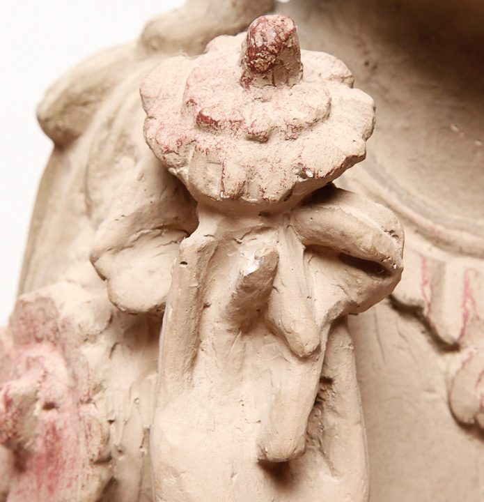 Chinese Style Plaster Statuette of a Bodhisattva