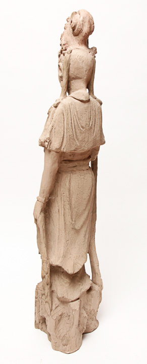 Chinese Style Plaster Statuette of a Bodhisattva