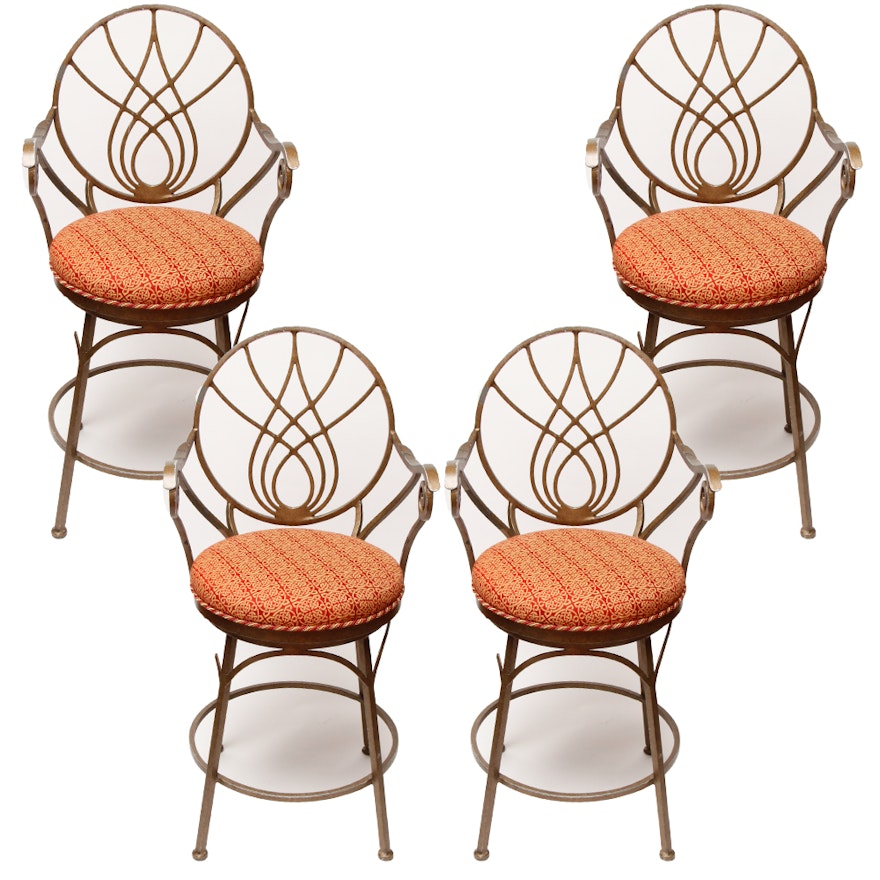 Set of Metal Counter Stools