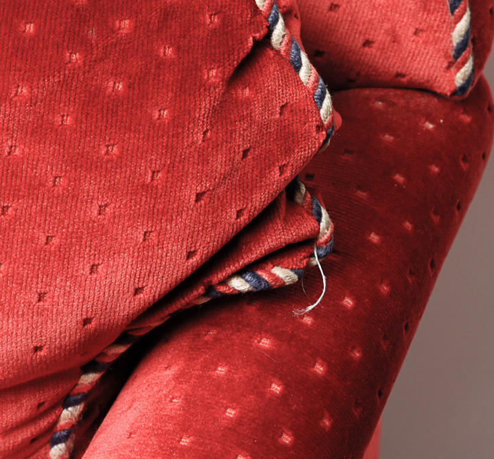 Vintage Red Accent Chair