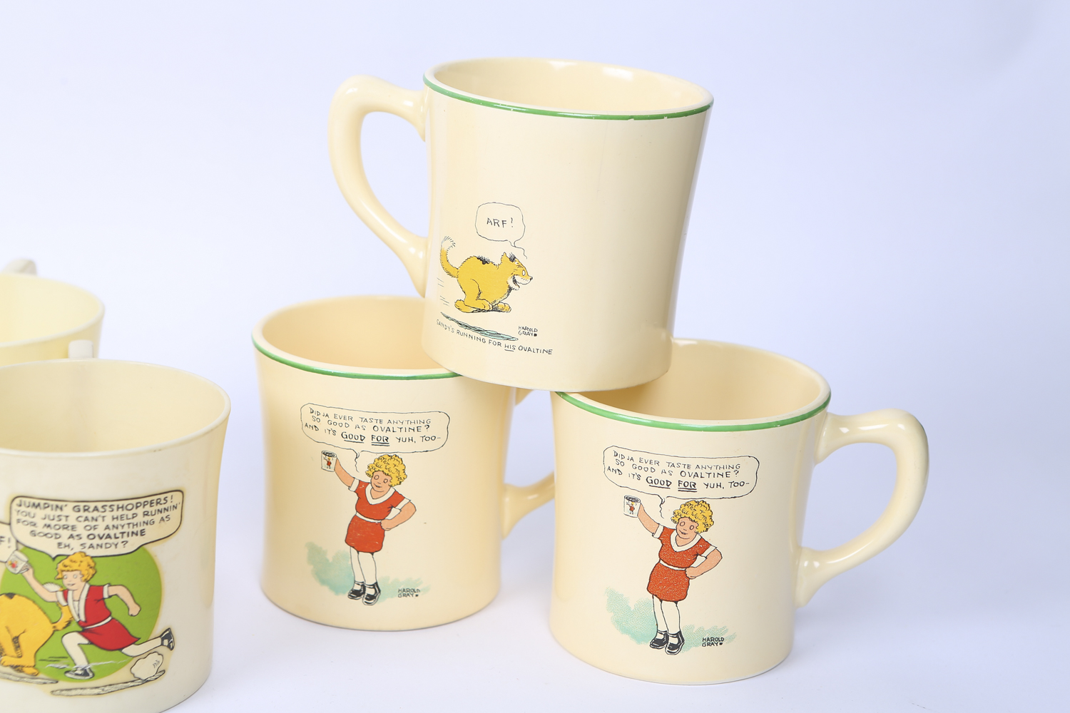 Collection of "Little Orphan Annie" Plastic Ware and Mugs