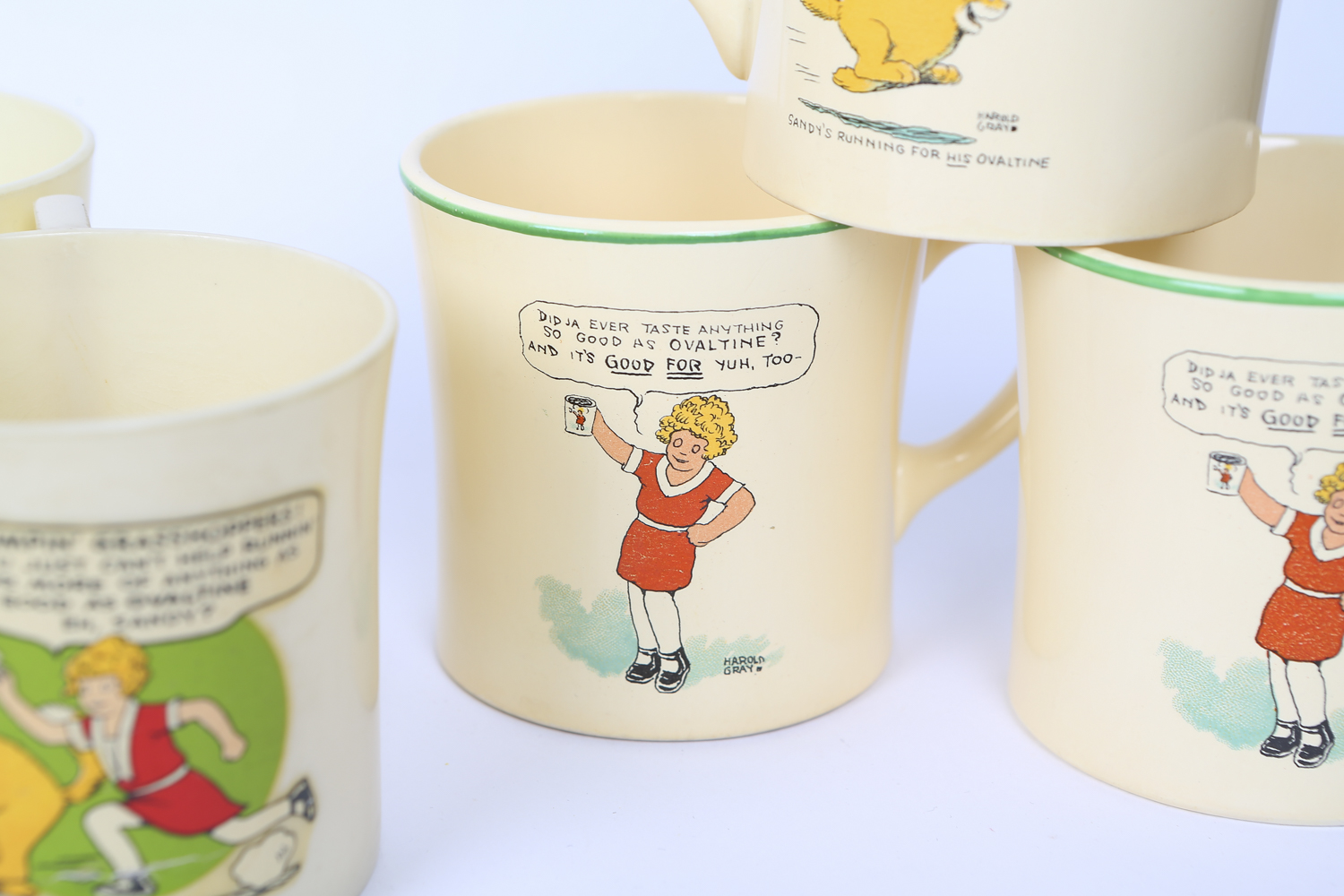 Collection of "Little Orphan Annie" Plastic Ware and Mugs