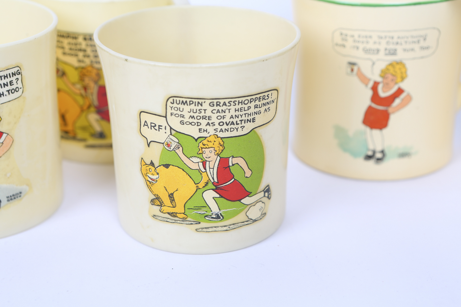 Collection of "Little Orphan Annie" Plastic Ware and Mugs