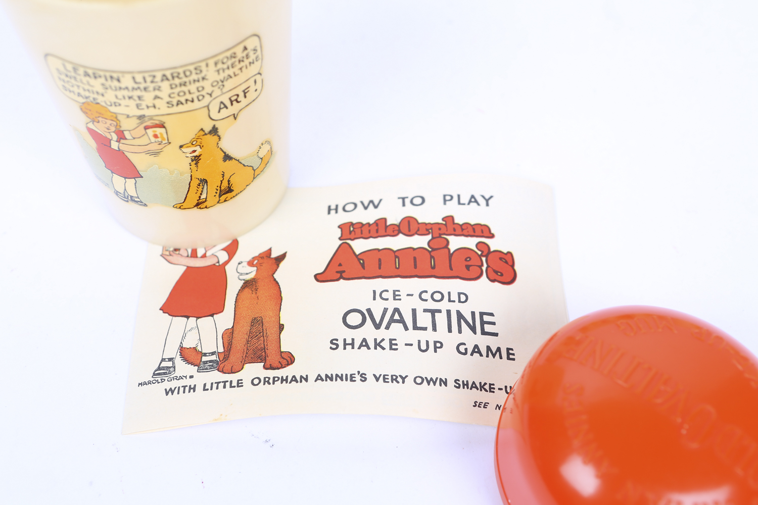 Collection of "Little Orphan Annie" Plastic Ware and Mugs