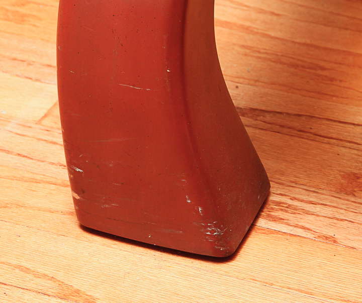 Chinese Inspired Curved-Leg Coffee Table with Glass Top