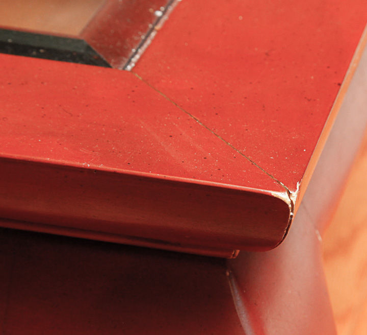 Chinese Inspired Curved-Leg Coffee Table with Glass Top