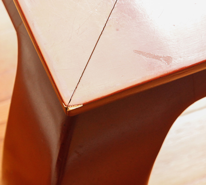 Chinese Inspired Curved-Leg Coffee Table with Glass Top