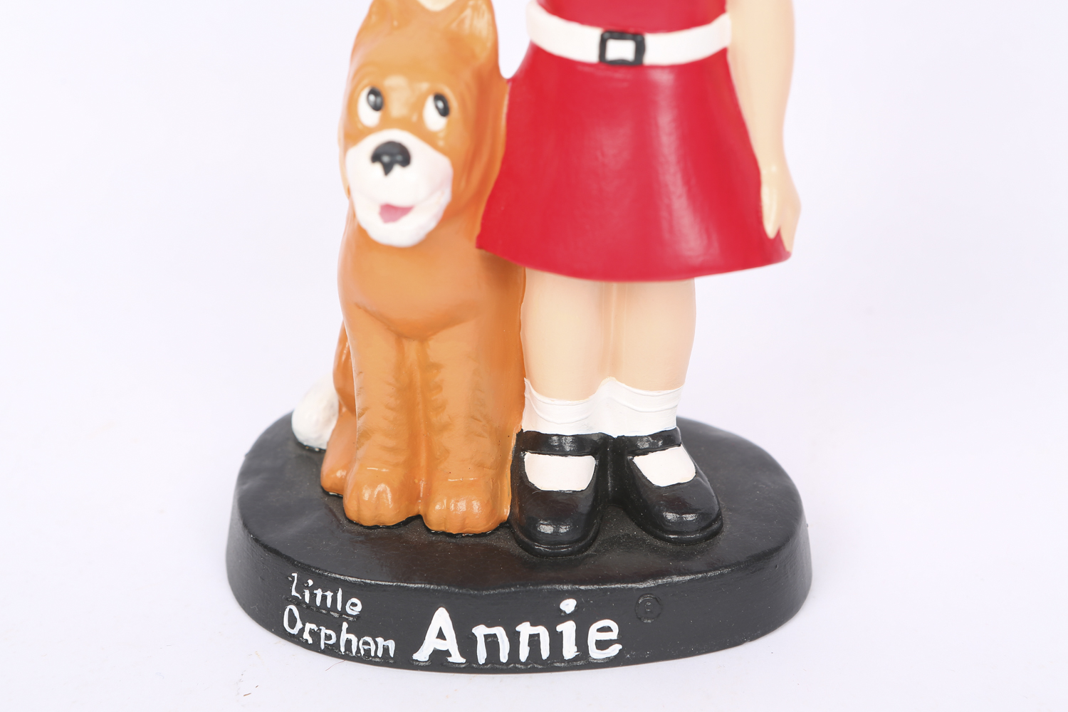 "Little Orphan Annie" Porcelain Doll and Two Ceramic Figurines
