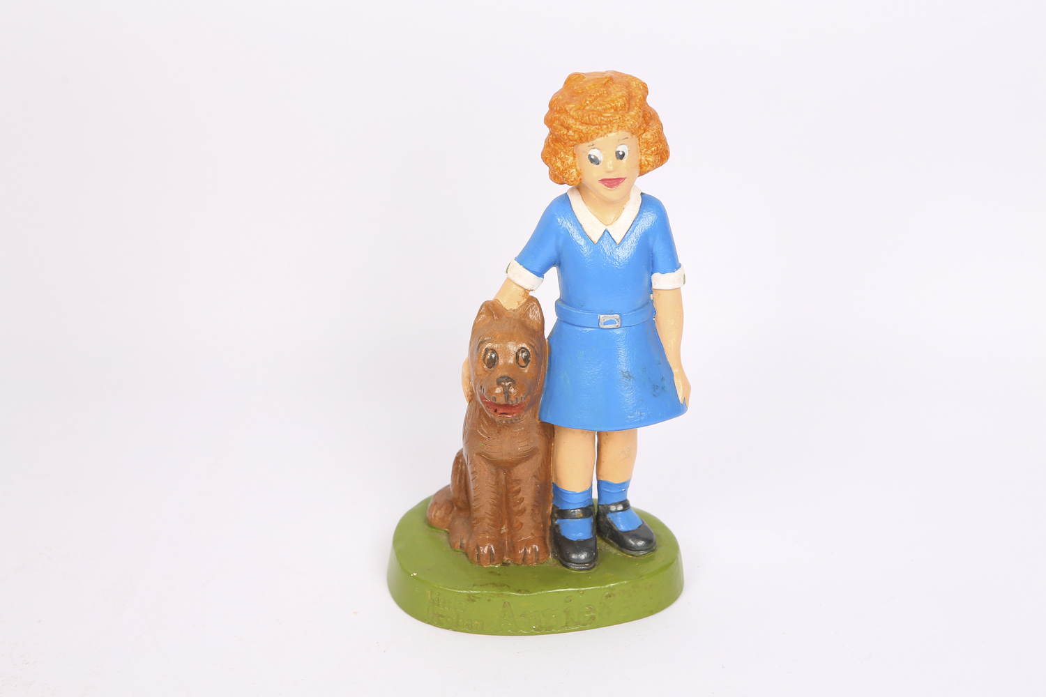 "Little Orphan Annie" Porcelain Doll and Two Ceramic Figurines