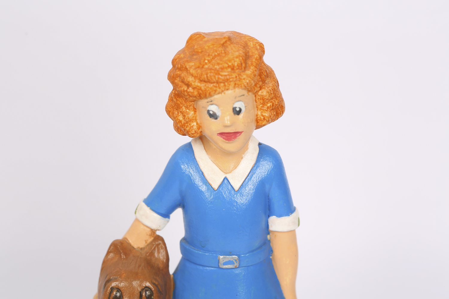 "Little Orphan Annie" Porcelain Doll and Two Ceramic Figurines