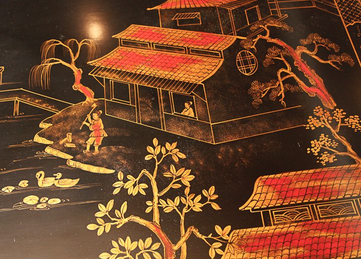 Chinoiserie Pedestal Desk by Maitland-Smith