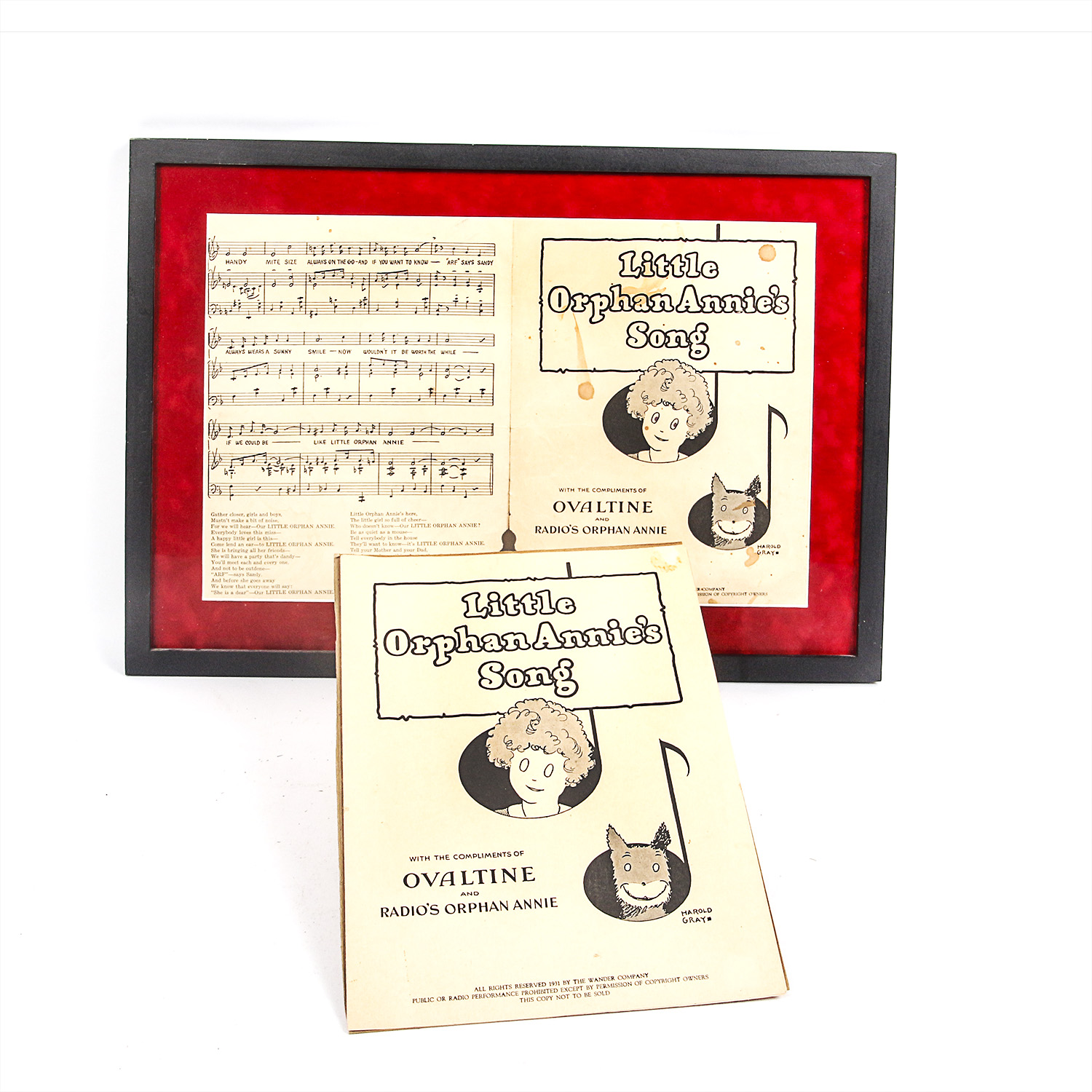 1931 "Little Orphan Annie's Song" Sheet Music