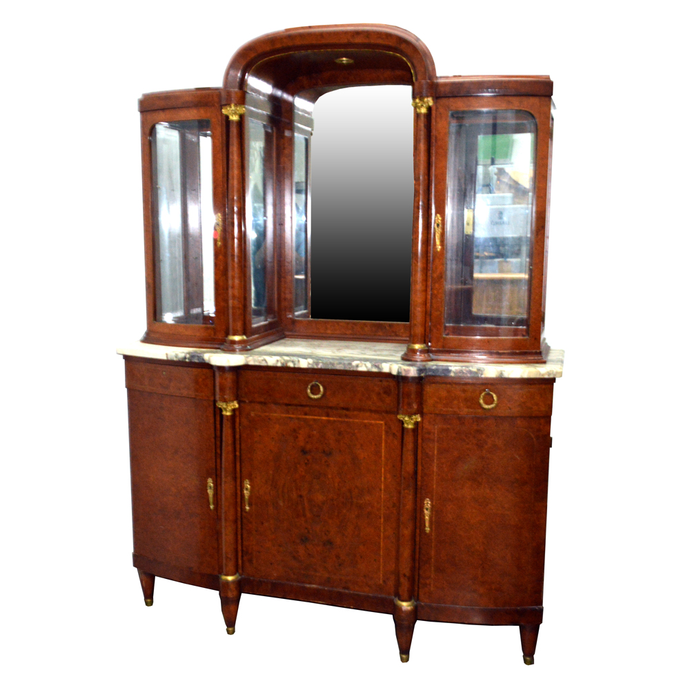 Art Deco Thuja Root China Cabinet by Guerin Freres of Paris