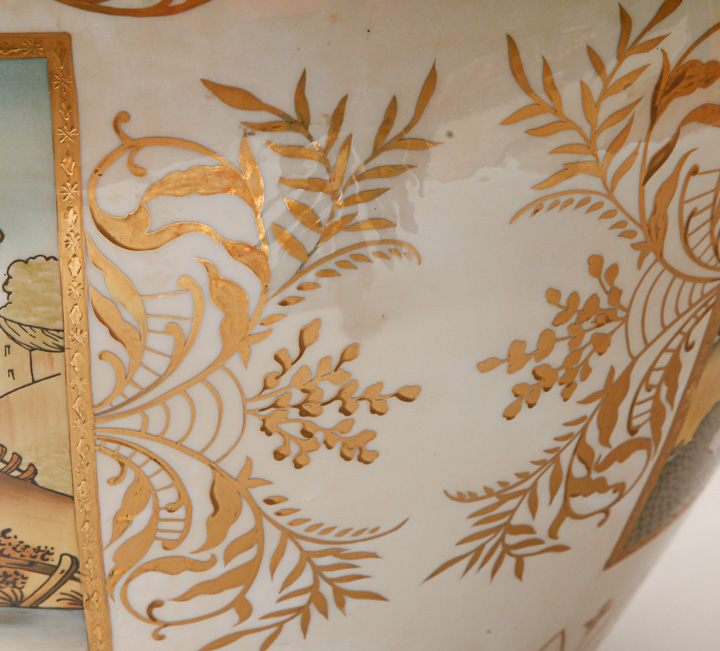 Faux Fern and Scenic Planter